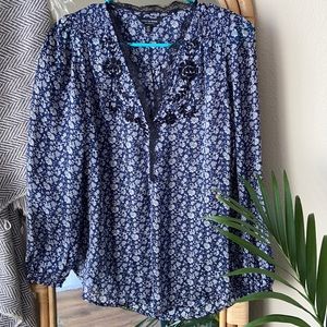 Lucky Sheer Embroidered Top